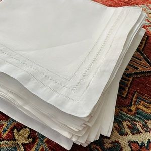 15 linen hemstitched napkins